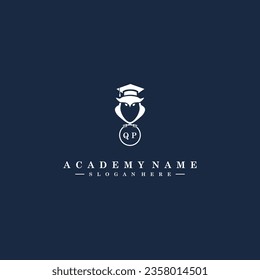 QP Initials Academy Logo Vector Art Icons and Graphics