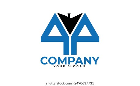 QP letter creative real estate vector logo design.