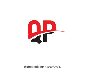 Plantilla de diseño de logotipo inicial de carta QP