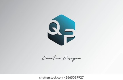 Símbolo de Espaço Negativo Abstrato de Forma de Polígono Mínimo QP para Uso de Marca"