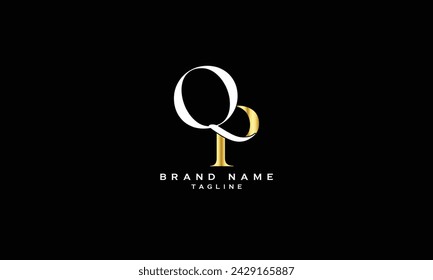 QP, PQ, Abstract initial monogram letter alphabet logo design
