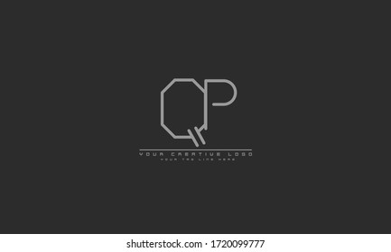 QP PQ abstrakte Vektorlogo-Monogramm-Vorlage