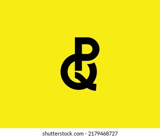 QP PQ logo design vector template