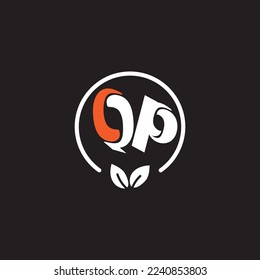 QP Simple Letters logo Vector