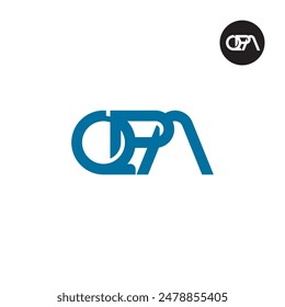 Diseño de monograma de letra de logotipo QPA