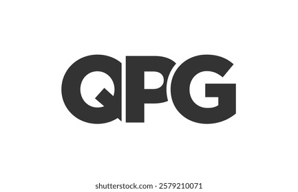 QPG logo design template with strong and modern bold text. Initial based vector logotype featuring simple and minimal typography. Trendy company identity ideal for businesses brand presence.