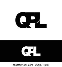 QPL letter monogram logo design vector