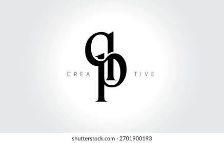 QPqp Elegant Serif Monogram Logo – Luxury Lowercase Typographic Lettermark for Modern Branding