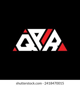 Diseño del logotipo de la letra del triángulo QPR con forma de triángulo. Monograma de diseño del logotipo del triángulo QPR. Plantilla de logotipo del vector del triángulo QPR con color rojo. Logo triangular QPR Diseño sencillo, elegante y lujoso.