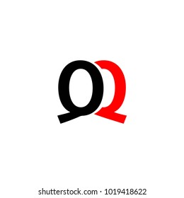 qq abstract letter logo vector