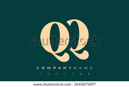 QQ Creative Abstract Typography Logo Design. Elegant logo combining bold typography and creative shapes, ideal for branding and identity solutions.