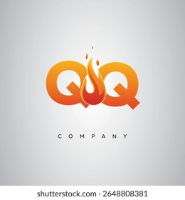 QQ Creative Fire Letter Diseño de Logo
