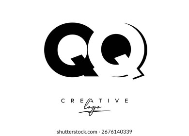 QQ Creativo Minimalista Espacio Negativo Logo Latter con Monograma Moderno para Branding y Negocio Lettermark Logo con Letras Iniciales Diseño de Logo para Branding.