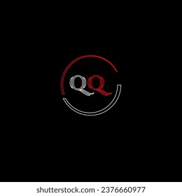 Plantilla de diseño de logotipo de letras modernas creativas de QQ