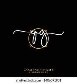 QQ Initial handwriting logo template