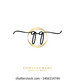 QQ Initial handwriting logo template