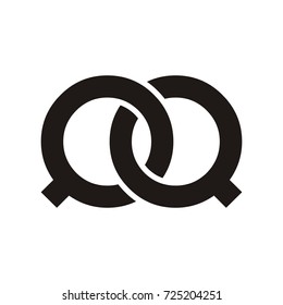QQ initial letter logo design template vector