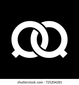 QQ initial letter logo design template vector