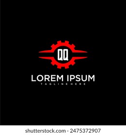 QQ Initial Monogramm für Automobil-Logo-Design-Vektorgrafik