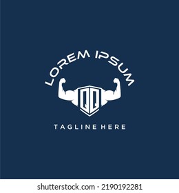 QQ initial monogram for fitnes or gym logo with creative style design
