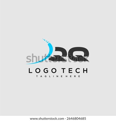 QQ initial monogram for technology logo design