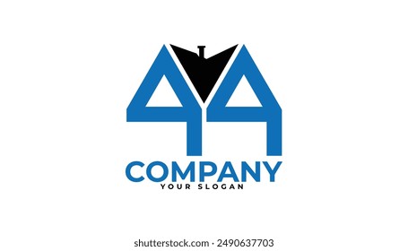 QQ letter creative real estate vector logo design.