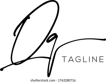 Qq Letter Initial Logo Design, Vector Template