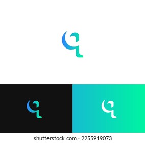  QQ letter logo design template elements. Q logo Modern abstract digital alphabet letter logo. Vector illustration.