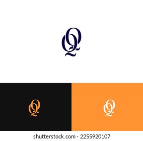  QQ letter logo design template elements. Q logo Modern abstract digital alphabet letter logo. Vector illustration.