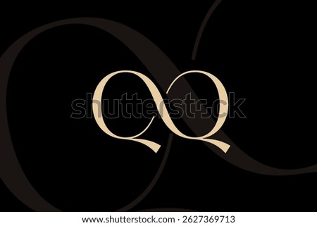 QQ letter logo icon design. Classic style luxury initials monogram.