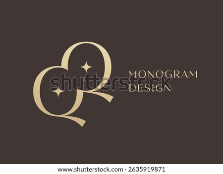 QQ letter logo icon design. Classic style luxury initials monogram.
