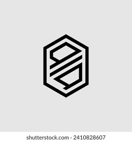 QQ line geometric monogram with high quality professional design that will print well