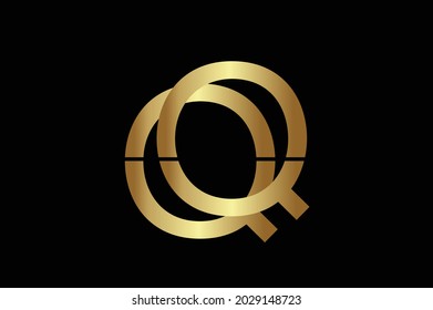 Diseño combinado del logotipo QQ adecuado para una empresa - Vector