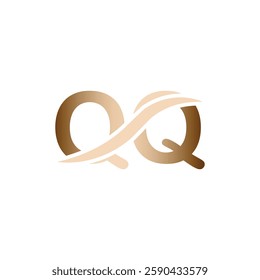 QQ logo design. Trendy awesome artistic QQ initial based Alphabet icon logo.