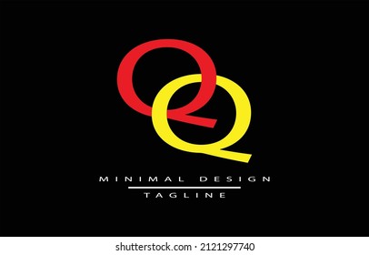 DISEÑO DE LOGOTIPO MINIMALISTA QQ VECTOR ILUSTRACIÓN DE ARTE LOGOTIPO MÍNIMO