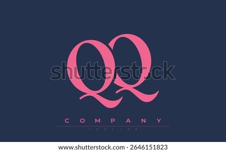 QQ Modern Initials Logo Design. Branding logo with stylized initials showcasing bold design and modern aesthetic. Ideal for professional business branding or creative projects focusing on minimalistic