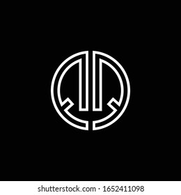 Plantilla de diseño de esquema de esquema de estilo de cinta de logotipo de QQ