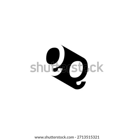 QQ Negative Space Monogram Logo – Modern Minimal Lettermark Design