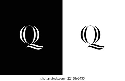 Plantilla de diseño vectorial del logotipo de la letra QQ