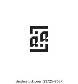 QQ square concept retro logo in high quality professional design that will print well across any print media