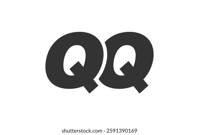 QQ Techno Editable Font Logo For Corporate Branding. Bold, Futuristic Design With Unique Typographic Ideas. Minimal Custom Type And Dynamic Letter Variations For Promotion, Printing, And Book Titles