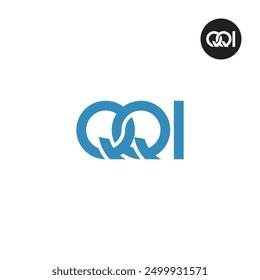 Diseño del monograma de la letra del logotipo de QI