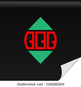 QQQ logo monogram isolated on circle element design template