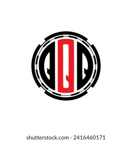 QQQ triangle letter logo design with triangle shape. QQQ triangle logo design monogram. QQQ triangle vector logo template with red color. QQQ triangular logo Simple, Elegant, and Luxurious design.