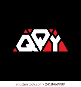 Diseño del logotipo de la letra del triángulo QQY con forma de triángulo. Monograma de diseño del logotipo del triángulo QQY. Plantilla de logotipo del vector del triángulo QQY con color rojo. Logo triangular QQY Diseño sencillo, elegante y lujoso.