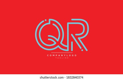 QR abstract initials monogram letter text alphabet logo design