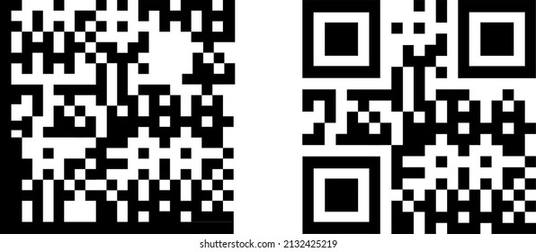 Qr bar code types set stock illustration