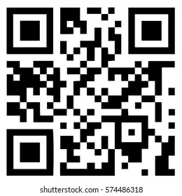 A QR Barcode Isolated on a White Background