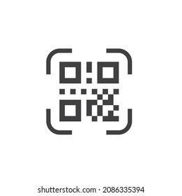 qr barcode scanner icon, vector art.