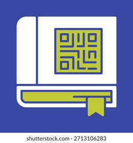 QR Book Creative Vector Graphic Icon